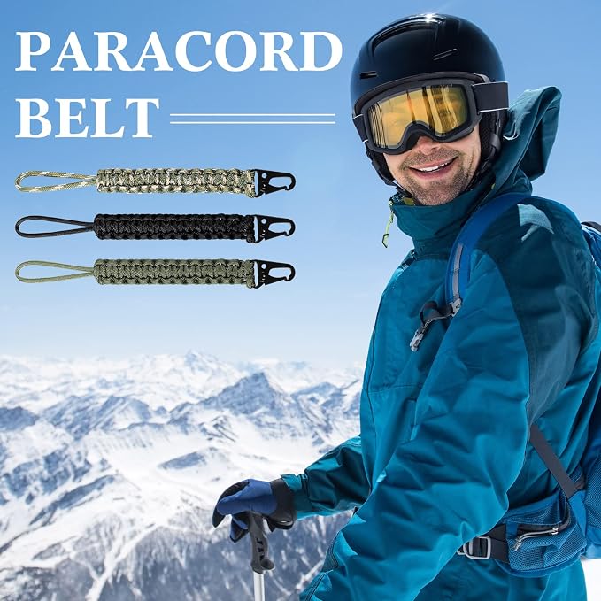 Shappy 3 Pcs Paracord Keychain Weave 550 Paracord 9 Inch Tactical Lanyard - Image 5