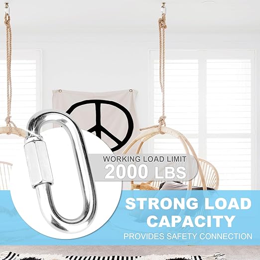 1Pcs 3.5 Inch 304 Heavy Duty Stainless Steel Screw Chain Quick Links, 2000 LBS - Image 3