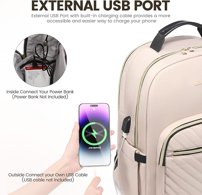 LOVEVOOK Laptop Backpack for Women 18.4 inch, Cute Womens Travel Backpack Purse - Image 5