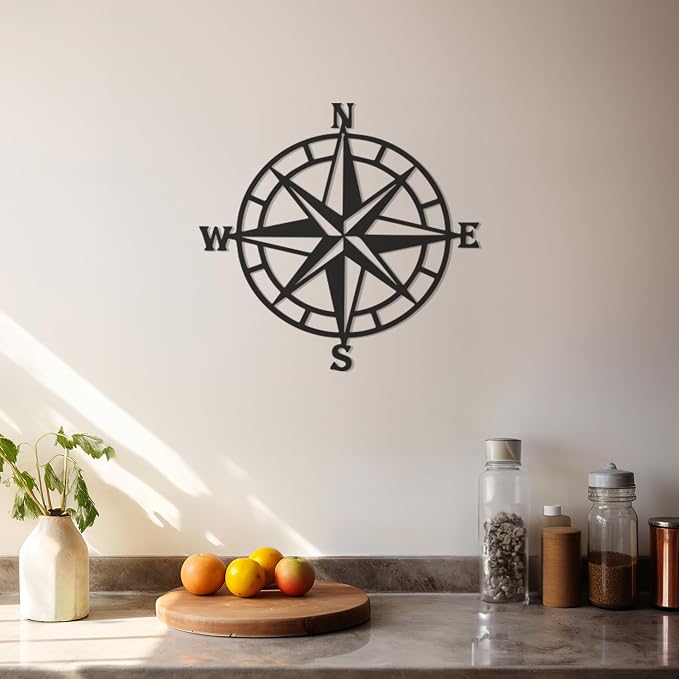 Violaura Compass Rose Metal Wall Art - Image 8