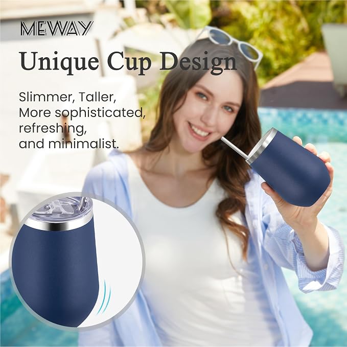 MEWAY 12oz Stainless Steel Wine Tumbler - Image 4