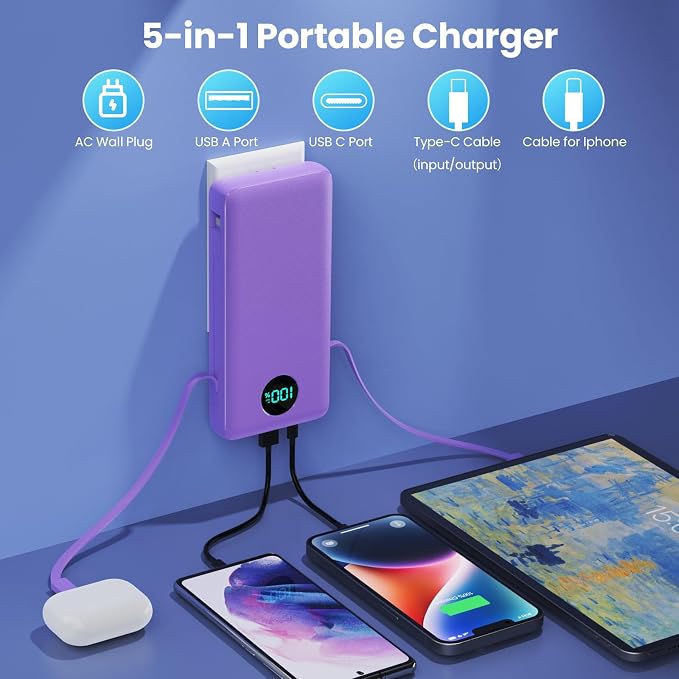 Portable Charger 33800mAh USB C Power Bank - Image 3