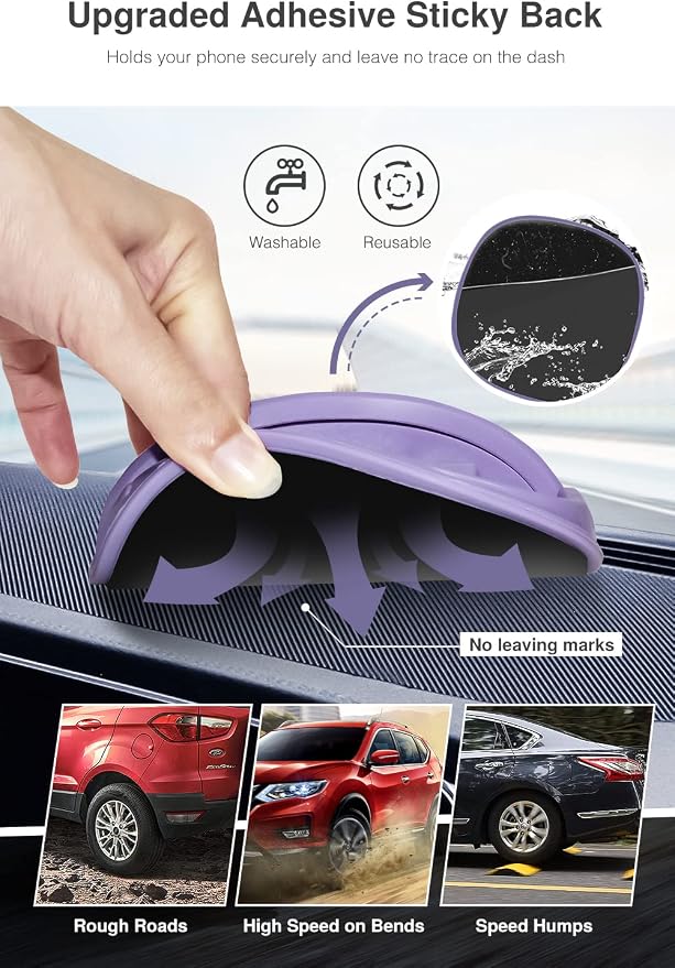 Loncaster Car Phone Holder, Car Phone Mount Silicone Car Pad Mat - Image 5