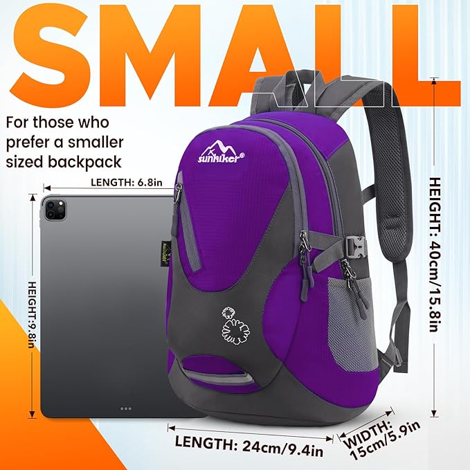 sunhiker Small Hiking Backpack Women Men 20L Lightweight Travel Backpack - Image 4