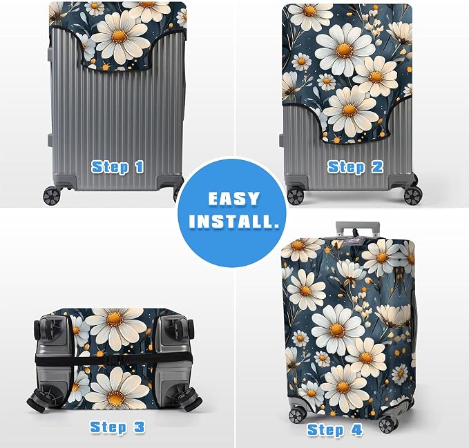 Luggage Cover Protector for 19-20 Inch Suitcases, TSA Approved Elastic Travel - Image 6