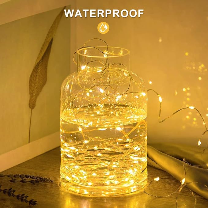 JMEXSUSS 2 Pack Solar String Lights Outdoor Waterproof, Each 33FT 100 LED Warm - Image 9