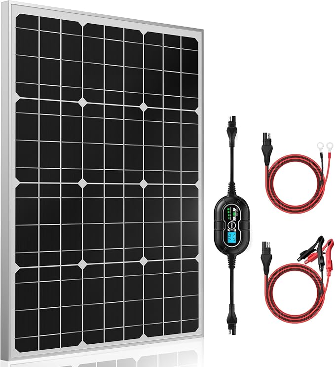 SUNER POWER 12V Solar Panel Kit 50W, High Efficiency 50 Watt Solar Panel + by SUNERPOWER