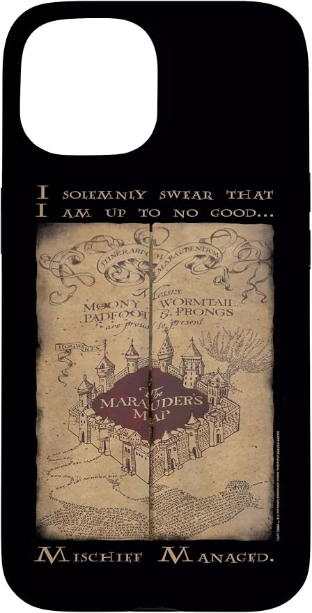 iPhone 15 Harry Potter Marauder's Map Words Case by HarryPotter