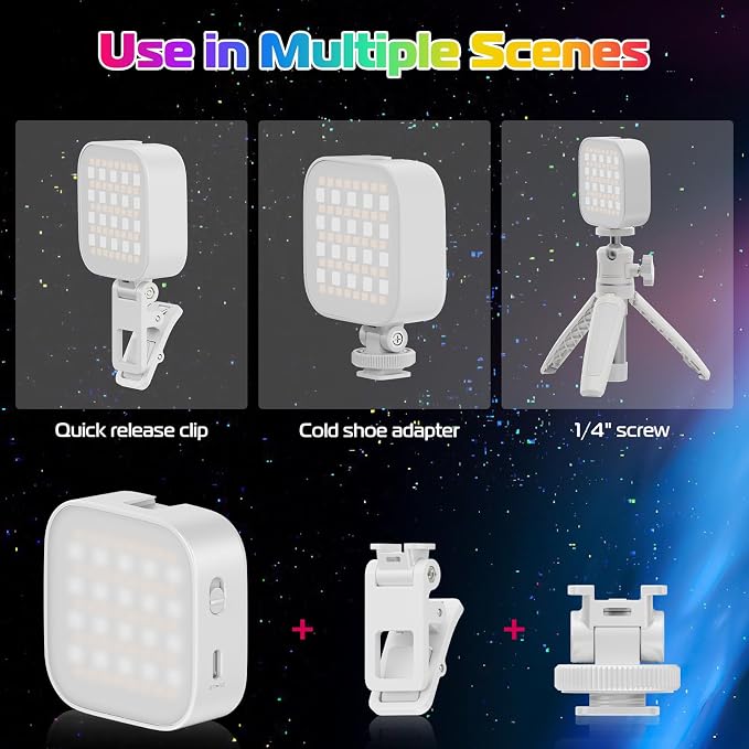 ULANZI U60 RGB Video Lights White LED Camera Light 360° Full Color Portable - Image 4