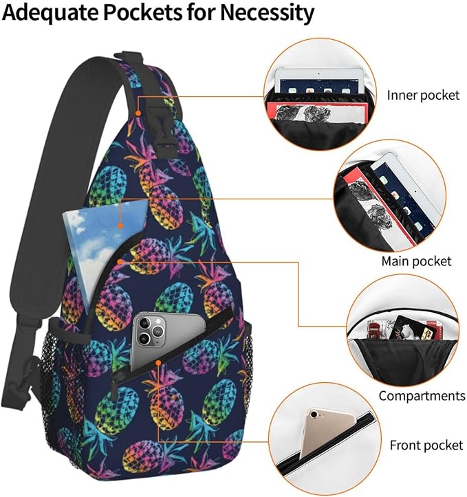 Tropical Fruits Pineapple Sling Bag - Image 4