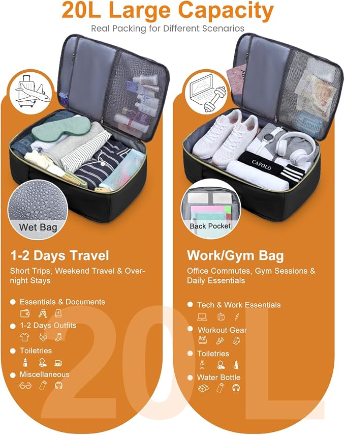 Capolo Travel Backpack for Women Men Waterproof Laptop Backpack Airlines - Image 4