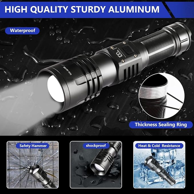Rechargeable LED Flashlights 10000.00 High Lumens - Image 6