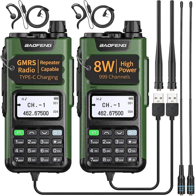 BAOFENG GMRS Radio Handheld Long Range GM-15 Pro 8W Walkie Talkie by Unknown