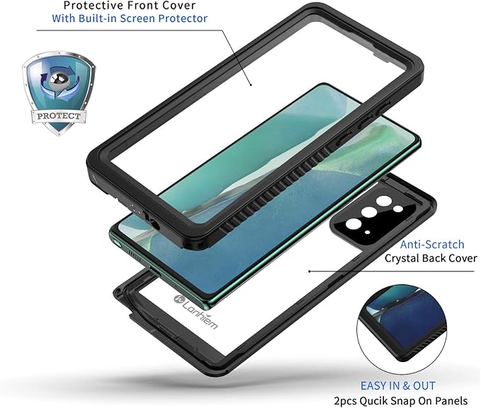 Lanhiem Galaxy Note 20 Case, Built-in Screen Protector - Image 3