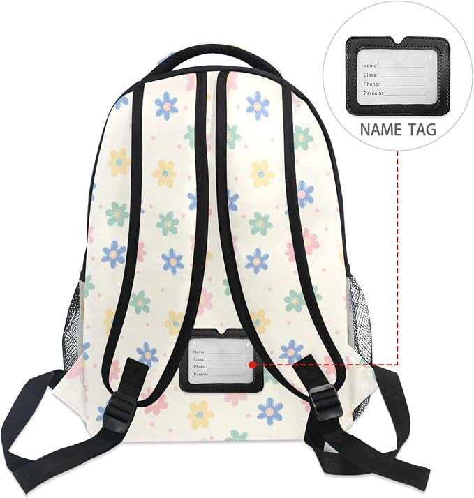 Wamika Daisy Flowers Kids Backpack Floral Orange Chamomile School Backpacks Boy - Image 6