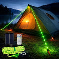 Solar Luminous Paracord Rope, 23ft Solar-Powered Green Glow Rope by FestiveLiving