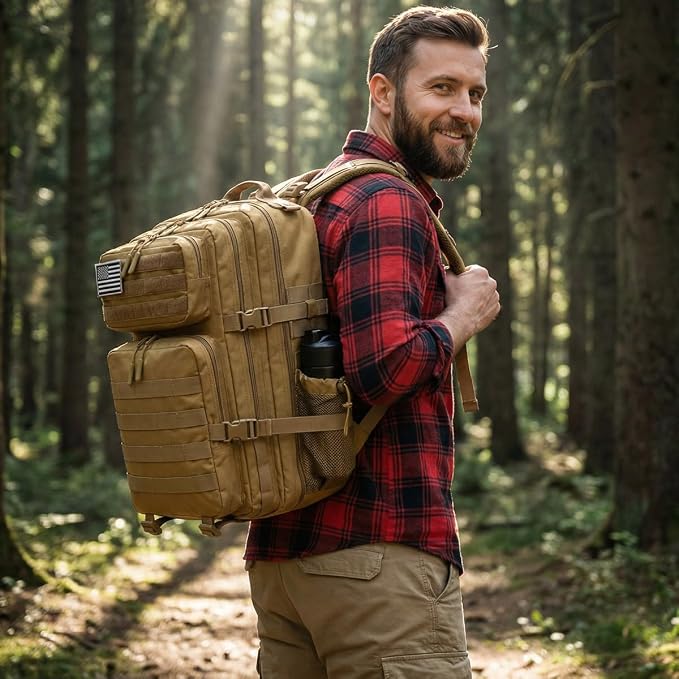 45L Tactical Backpack for Men Women, Military Assault Pack - Image 7
