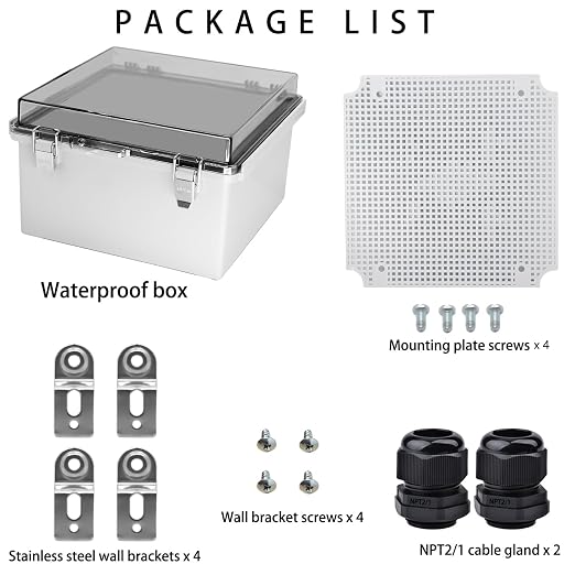 Waterproof Electrical Box with Mounting Plate, IP67 Junction Box Stainless - Image 4