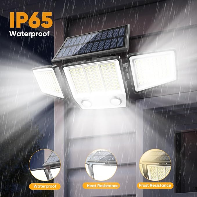 MDCMDCM Solar Motion Sensor Outdoor Lights Waterproof - Image 6