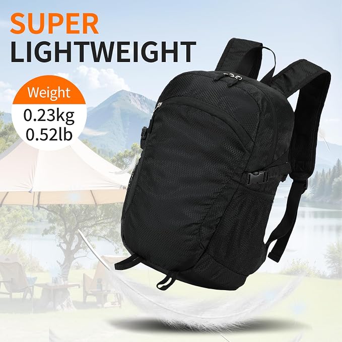 Small Hiking Backpack Travel Lightweight Hiking Packable Daypack - Image 7