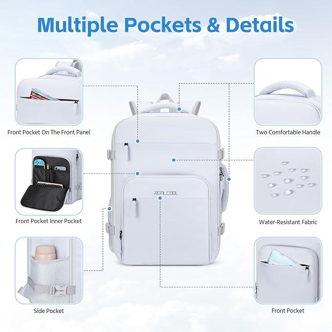 RealCool Travel Backpack for Women Men - Image 3