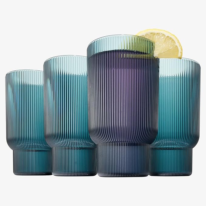 Shatterproof Acrylic Tall Drinking Glasses Set, European Style, Dishwasher Safe - Image 2