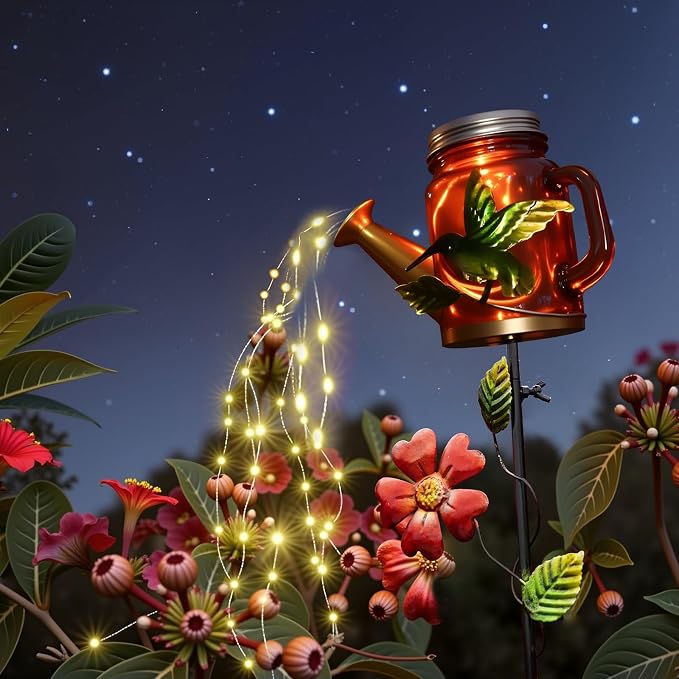 SRNPMIU Solar Watering Can Light, Yard Outdoor Decor Lights, IP65 Waterproof - Image 4