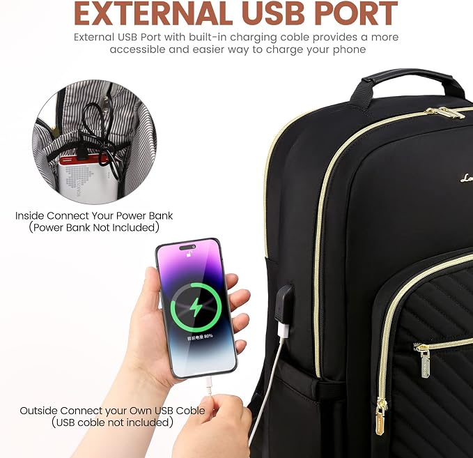 LOVEVOOK Laptop Backpack for Women 15.6 inch, Cute Womens Travel Backpack Purse - Image 6