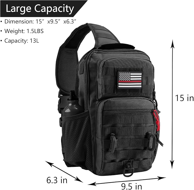 Rover Sling Pack Tactical Shoulder Sling Bag Backpack - Image 2