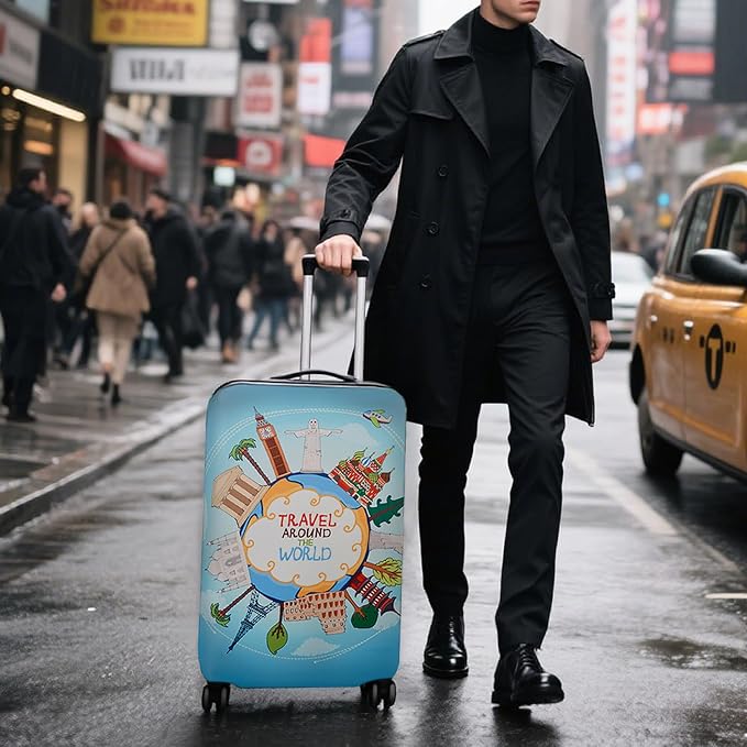 WUJIAONIAO Travel Luggage Cover Baggage Suitcase Cover Protector Skins 18-32 - Image 7