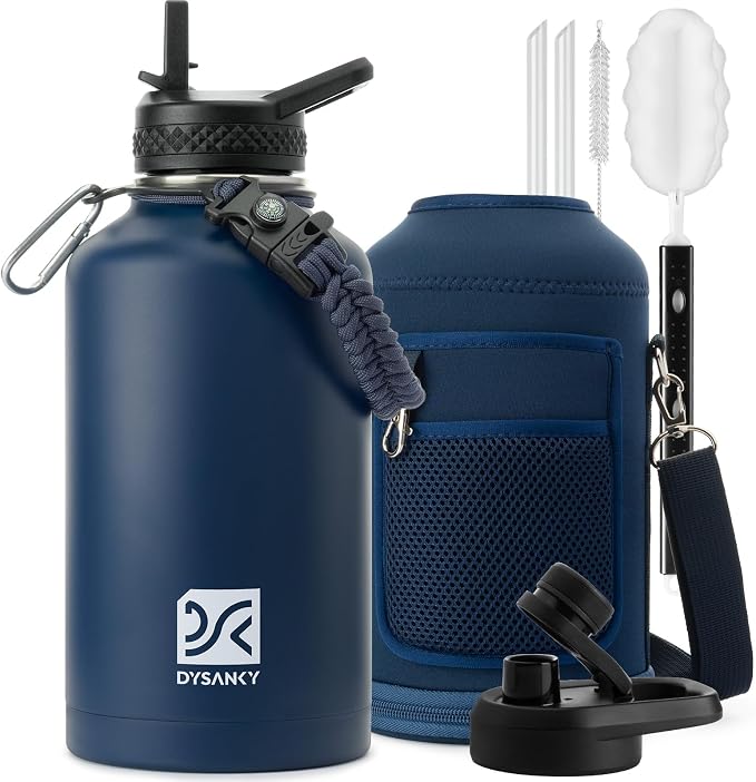 DYSANKY 64 oz Insulated Water Bottle | Upgraded Thickened Stainless Steel Water by DYSANKY