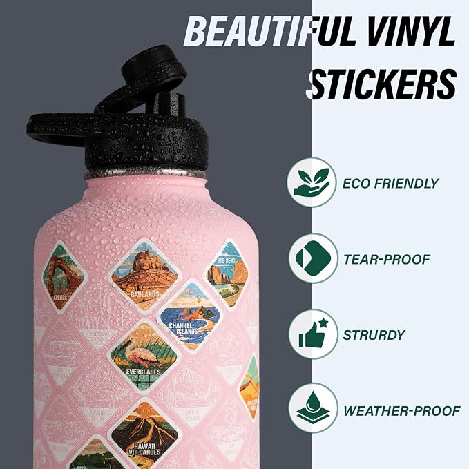 DYSANKY National Parks Water Bottle – 64 oz Insulated Stainless Steel Bottle - Image 4