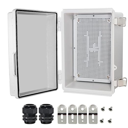 Zulkit Junction Box, IP67 Waterproof Electrical Box Hinged Cover Stainless by Zulkit