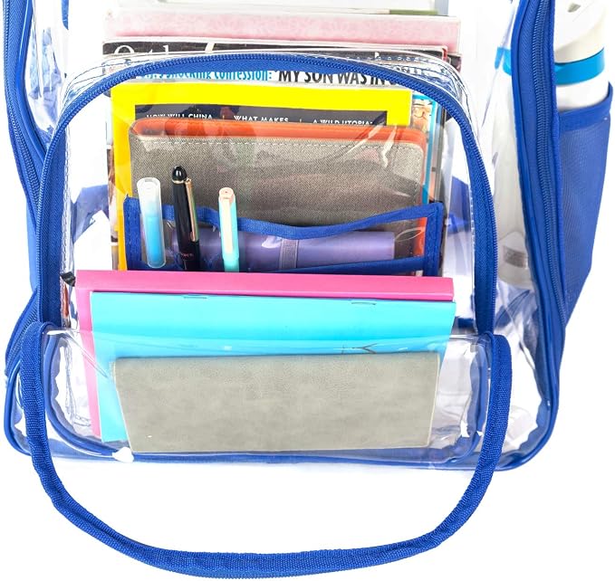 K-Cliffs Large Transparent Backpack Clear Heavy Duty School Bag Durable Student - Image 8