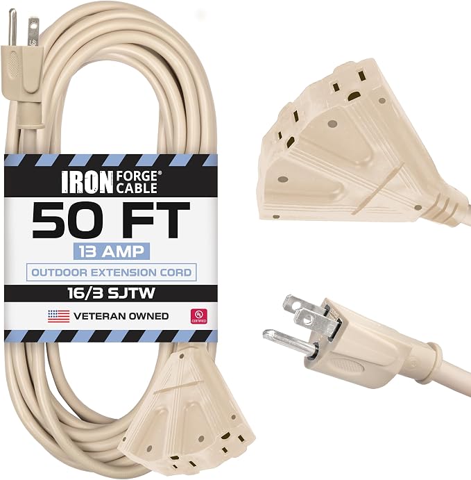 Iron Forge Cable Weatherproof 50 Ft Outdoor Extension Cord by IronForgeCable