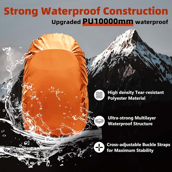 Frelaxy Waterproof Backpack Rain Cover, 10000mm Waterproof Level, Upgraded - Image 2