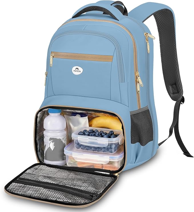MATEIN Lunch Backpack for Women, 17 Inch Modern Insulated Work Backpack by MATEIN