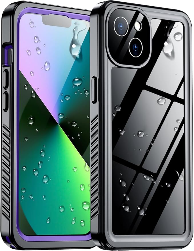 Temdan Compatible with iPhone 13 Case Waterproof, Built-in Screen & Camera by Temdan