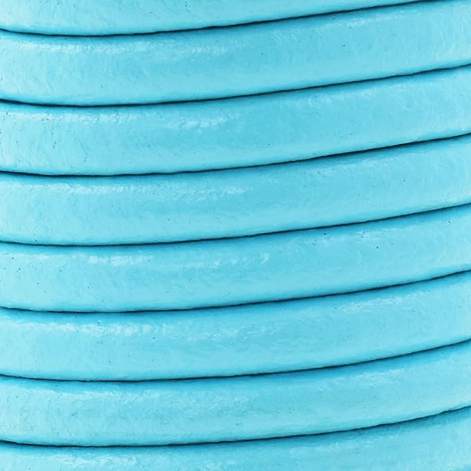 Mandala Crafts Round Genuine Turquoise Leather Cord - Image 3