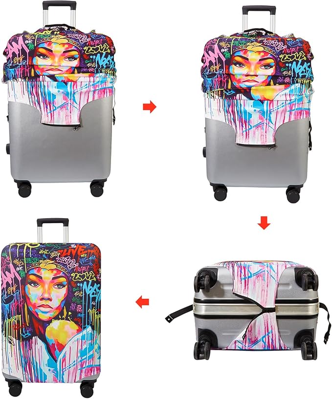 WUJIAONIAO Travel Luggage Cover Baggage Suitcase Cover Protector Skins 18-32 - Image 4