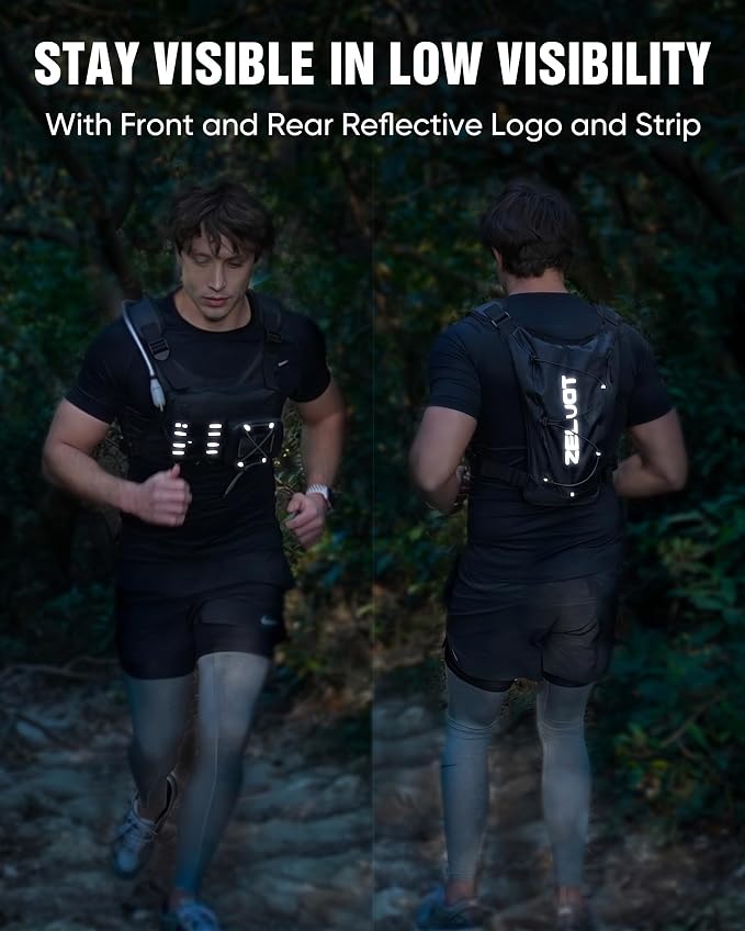 Zelvot Running Vest with 2L Water Bladder, Hydration Backpack, U.S. Original - Image 3