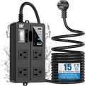 15FT Outdoor Waterproof Power Strip Surge Protector by Unknown