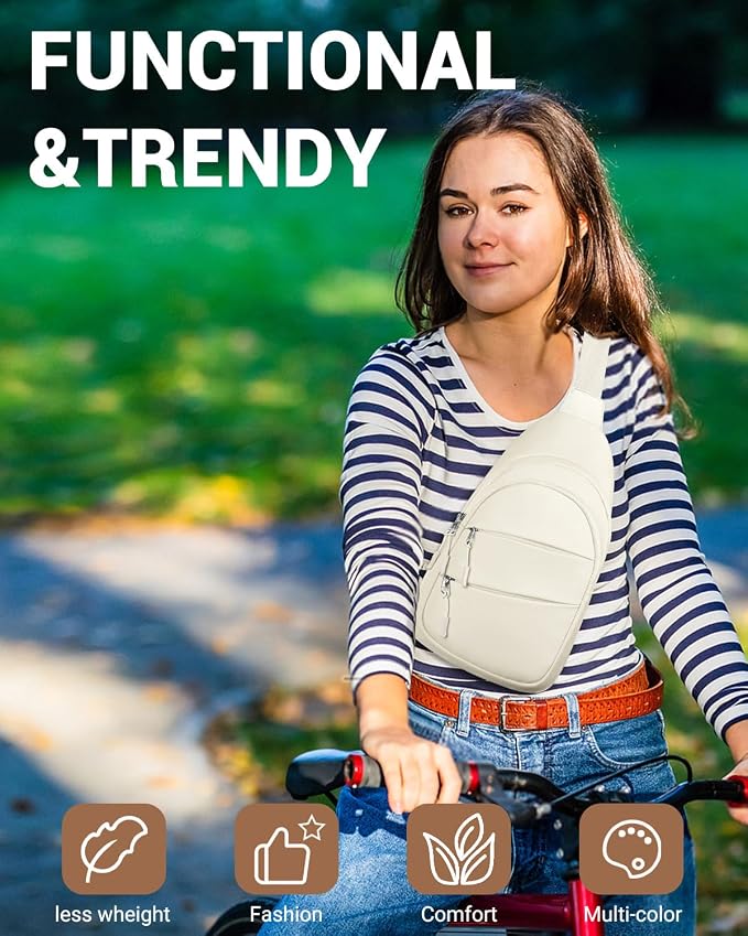 Tuwubi Crossbody Bags for Women, Sling Bag for Men, Small Hiking Backpack Anti - Image 3