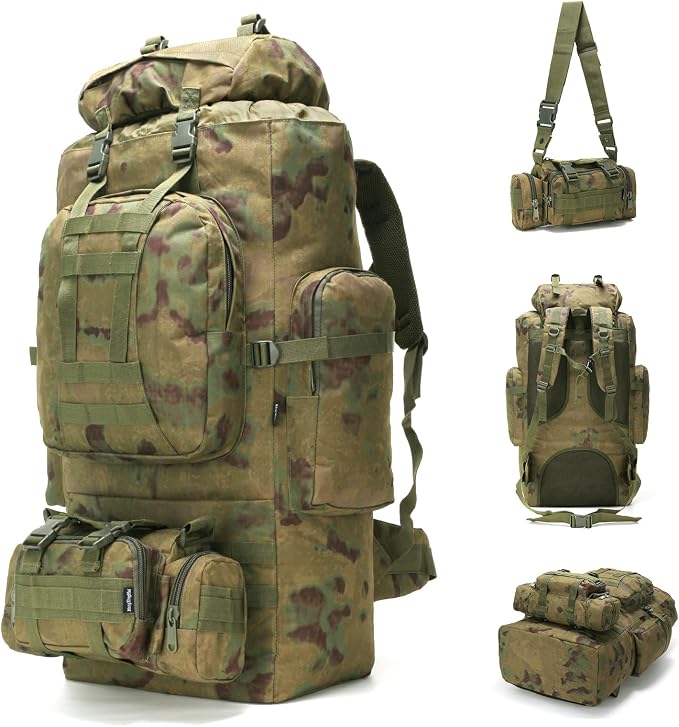 100L Camping Hiking Backpack, Molle military Tactical rucksack backpack by HongXingHai