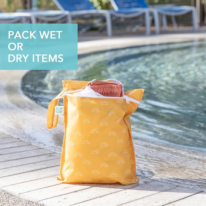 Bumkins Waterproof Wet Bag for Baby, Swim Suit, Cloth Diapers, Pump Parts - Image 3