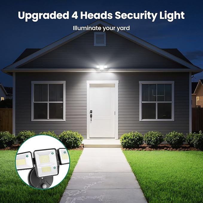 70W Dusk to Dawn Flood Lights Outdoor Lighting, 7000LM Dusk Till Dawn Floodlight - Image 5
