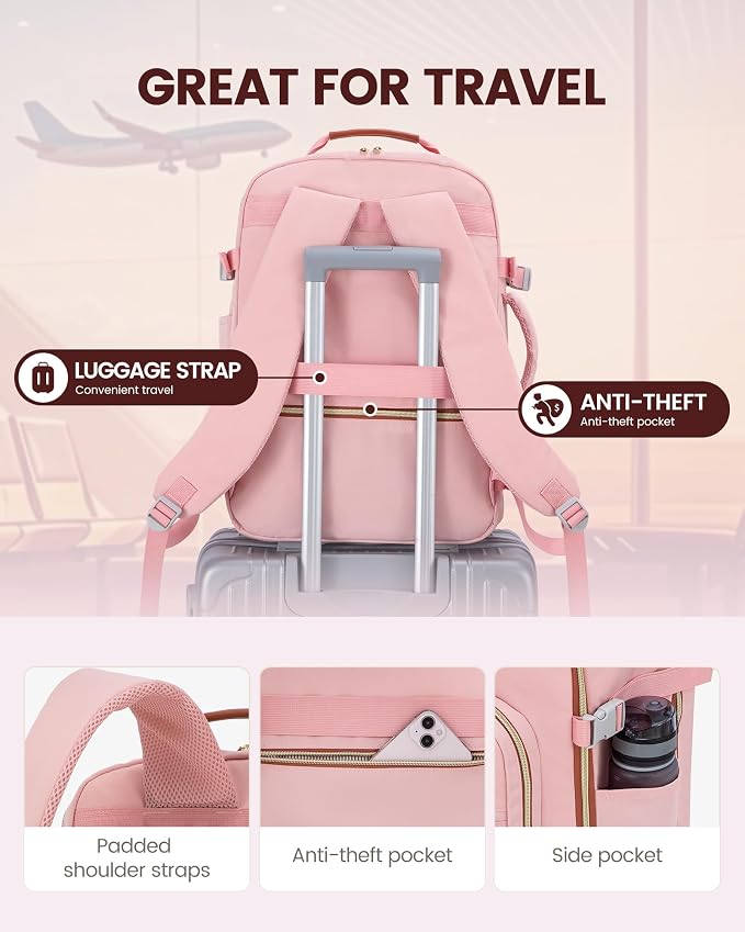 LOVEVOOK Travel Backpack for Women & Men 40L, Airline Approved Carry On - Image 6