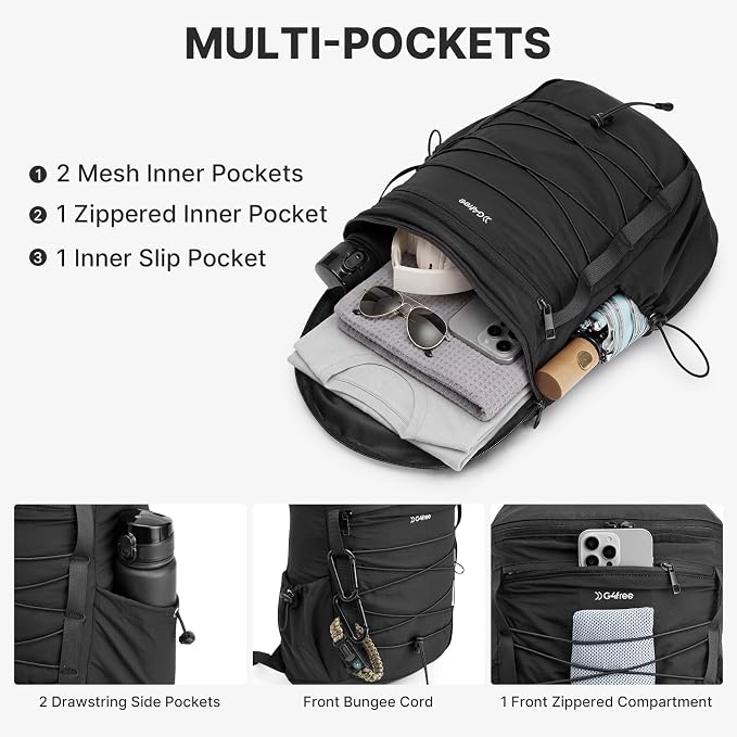 G4Free Hiking Backpack for Women Men 20L Lightweight Travel Backpacks Daypack - Image 3