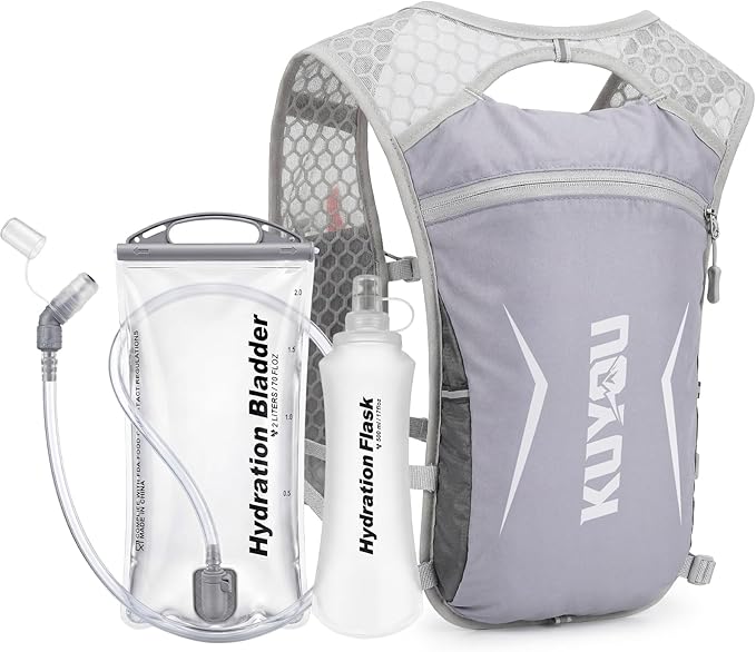 KUYOU Running Vest for Women & Men, Lightweight Hydration Backpack by KUYOU