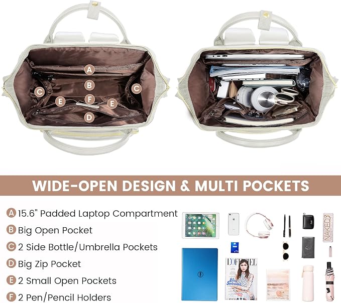 LOVEVOOK Leather Laptop Backpack - Image 2
